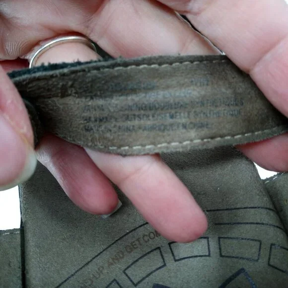 Taos Escape Black Leather Wedge Comfort Sandals Size 40 US 9-9.5 Adjustable - Picture 10 of 14